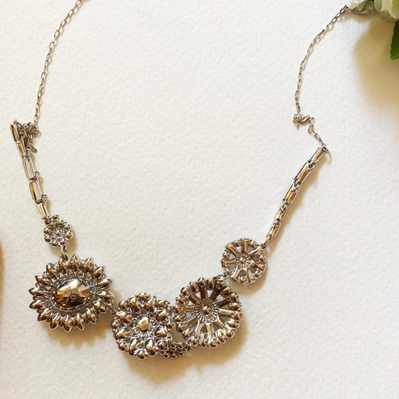 Swarovski Floral Crystal Necklace - Picture 4 of 7